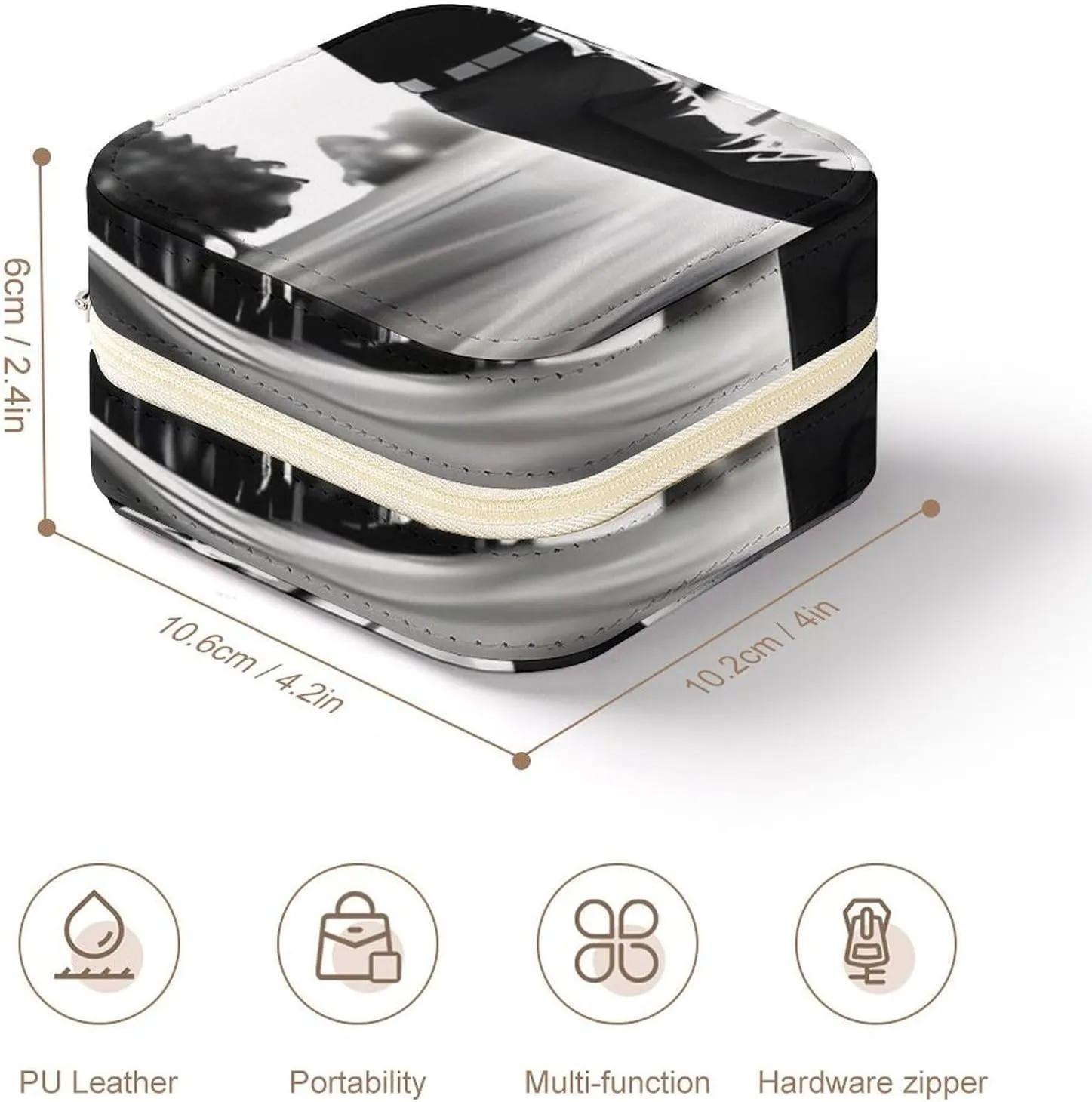 Box Jewelry Storage assemble hamlin blacksmith exchange Box Black And White Golfs Travel Jewelry Box Can Store Earrings Bracelets Rings Watches Women's Jewelry 