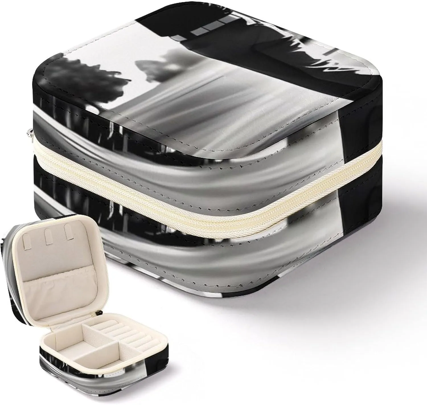 Box Jewelry Storage assemble hamlin blacksmith exchange Box Black And White Golfs Travel Jewelry Box Can Store Earrings Bracelets Rings Watches Women's Jewelry 