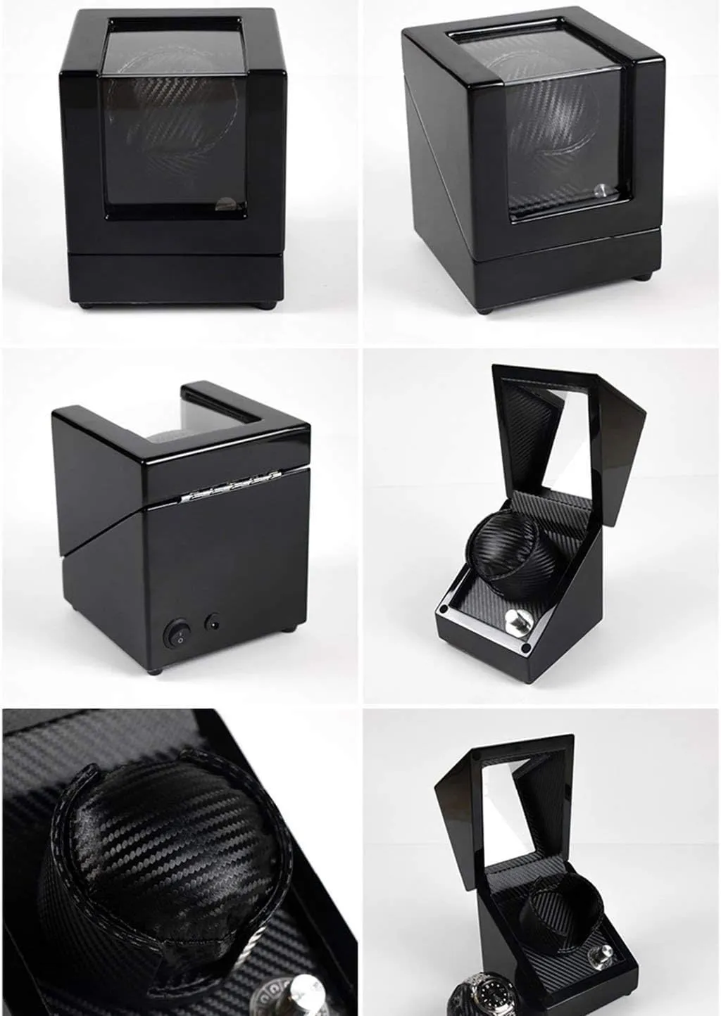Box Shake Table morning noisy taxes preparedness Box Single Table Motor Box Carbon Fiber Motor Box Carbon Automatic Watch Winder Watch Winder Shake Table Device Mechanical Watch Motor 