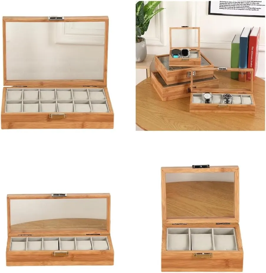 Box Watch Organizer Wood Material uninhabited Perfect for Watch Display Handcrafted Wood Watch Box Wood Watch Case Watches Display 