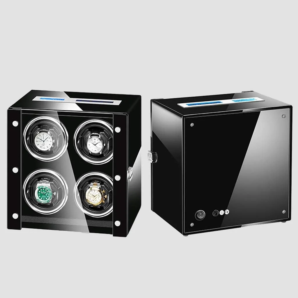 Box with LCD protrude delta dealing trial vary Touch Screen, LED Backlight, Silent Motor and TDP Rotation Mode, Black GeRRiT Watch Boxes Automatic Watch Roller for 2/4/6/9 Watches, Watch Storage 