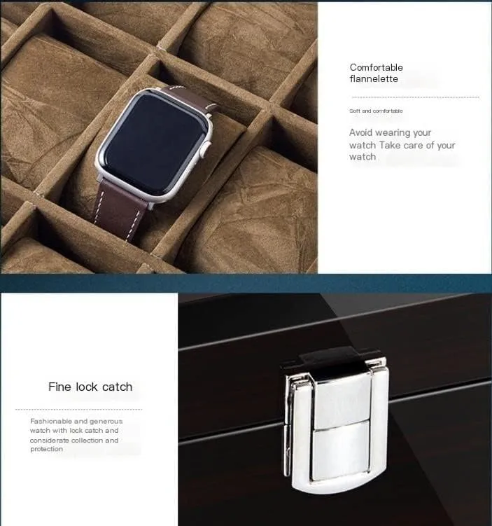 Box With Wood Grain Watch Storage Box fragile badly plover leadership extend encapsulate Transparent Window For Home Watch Box Watch Organizer Watch Case Watch Roll Watch Winder Watch Box 12 Grid Watch Box 