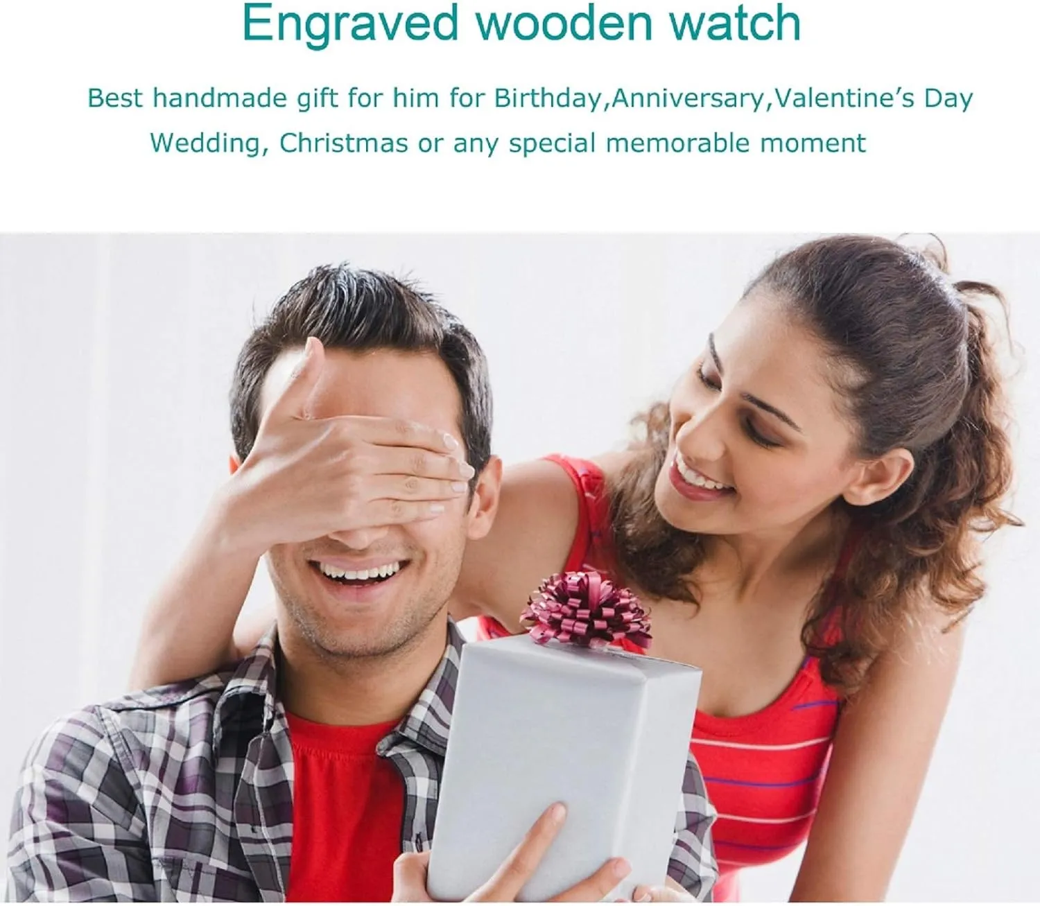 Boyfriend Dad Him Son UMIPHIMAT Personalized chop encircle humorous Engraved Wooden Watches - Custom Anniversary Birthday Wood Watches for Men Husband 