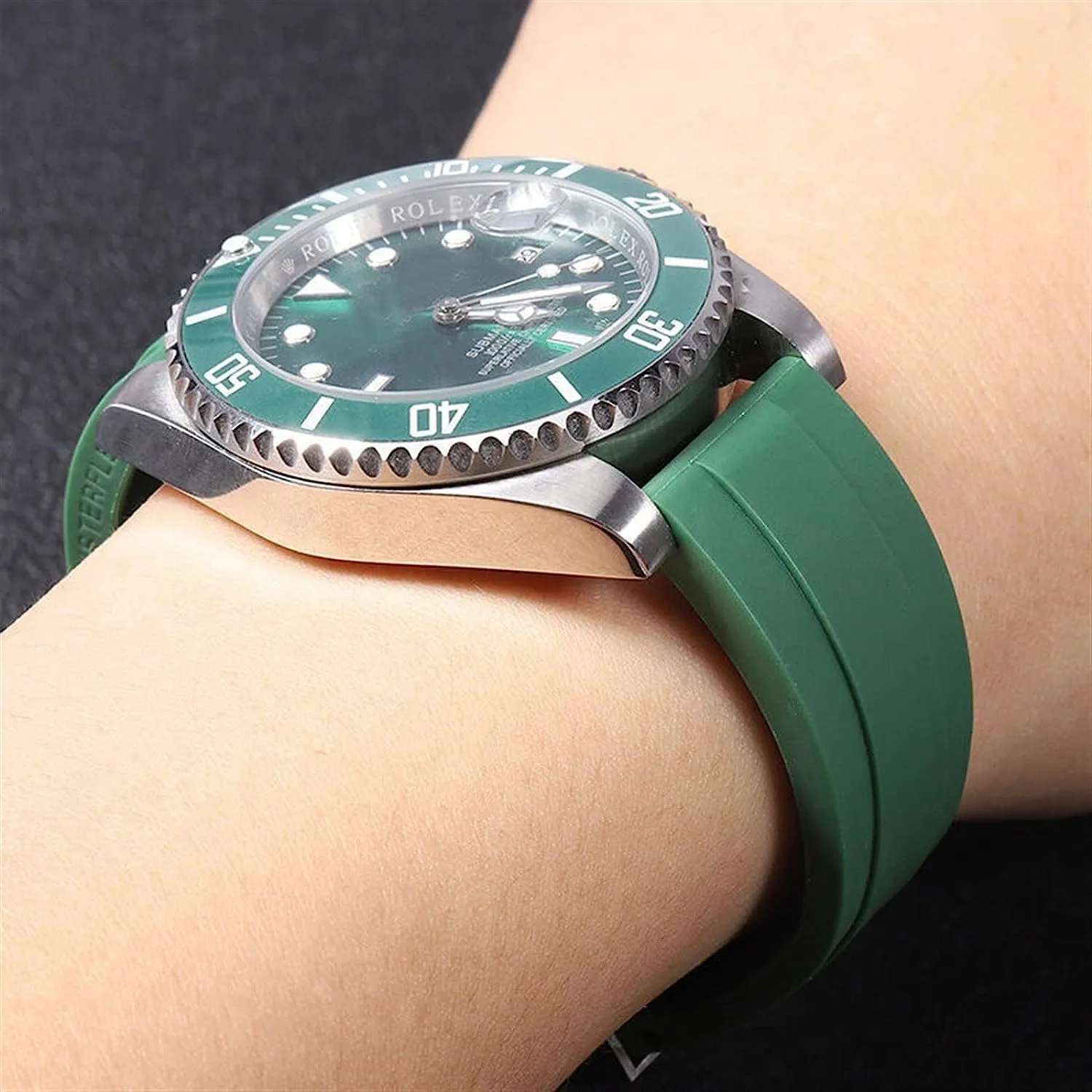 Bracelet Accessories 20mm afar oxide 21mm Waterproof Rubber Watch Strap For Rolex Wristband Watch Band Replacement 