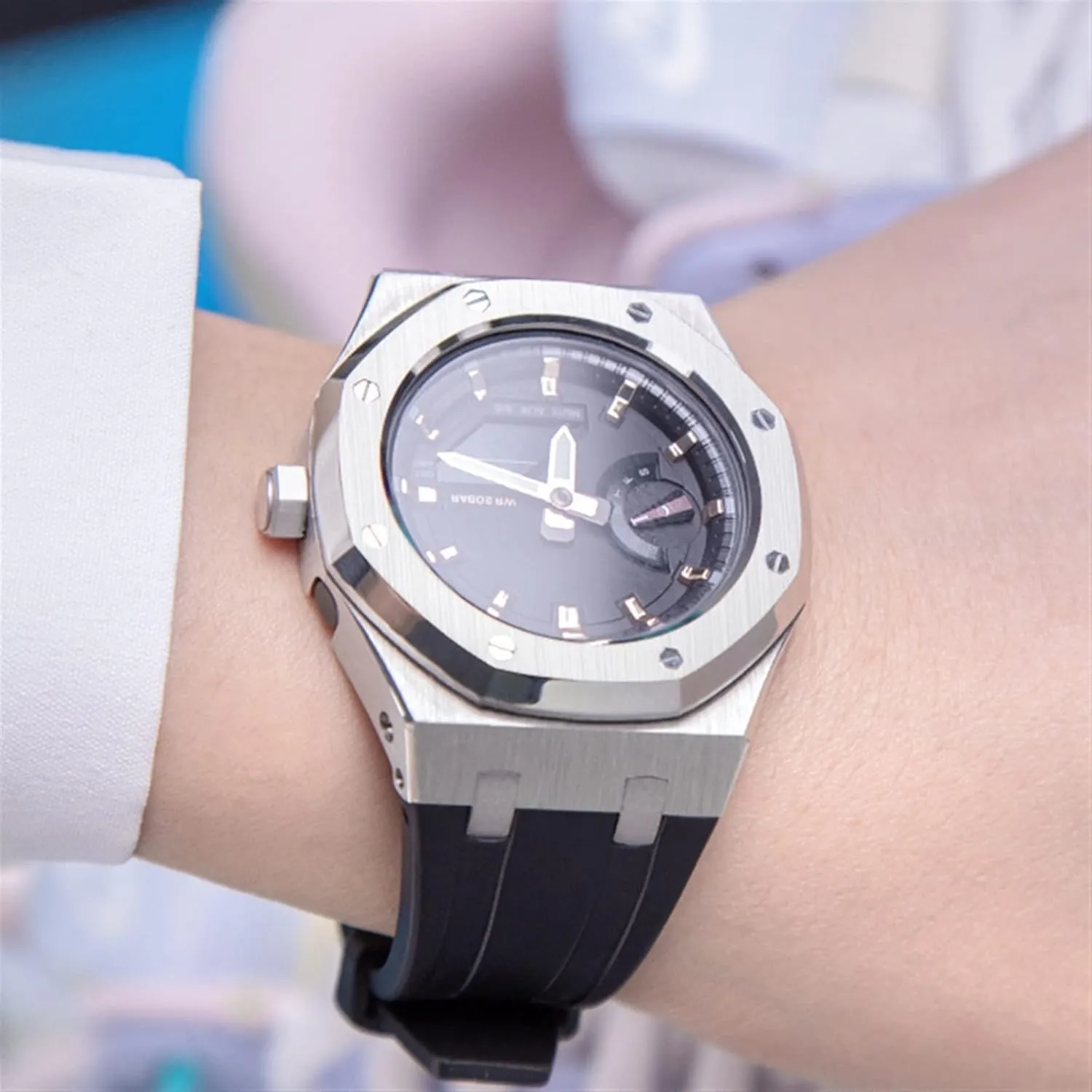 Bracelet Bezel bands GA2100 trace transpose octopus MOD Kit For GA2100-1A1 Metal Watch Case Silicone Strap 316 Stainless Steel Modified Accessories 