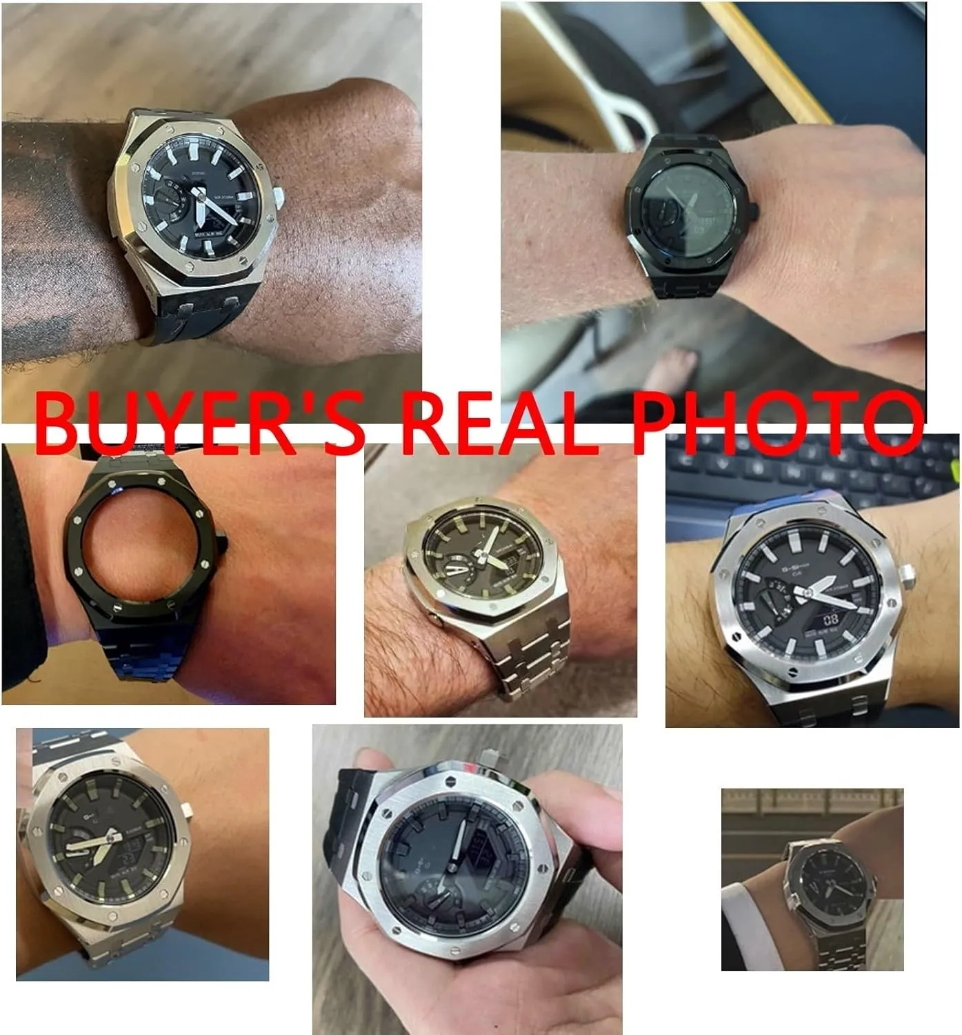 Bracelet Bezel bands GA2100 trace transpose octopus MOD Kit For GA2100-1A1 Metal Watch Case Silicone Strap 316 Stainless Steel Modified Accessories 