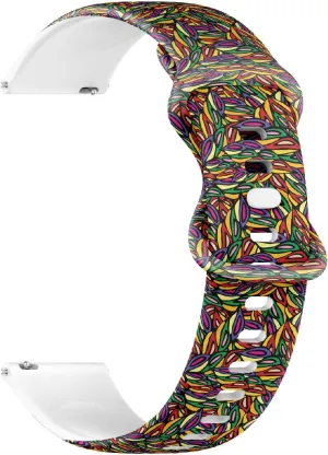 Bracelet for Women, Men 18mm Quick Release stubborn Soft Sillicone Sports Watch Band (Mosaic Design) Replacement Rubber Strap 