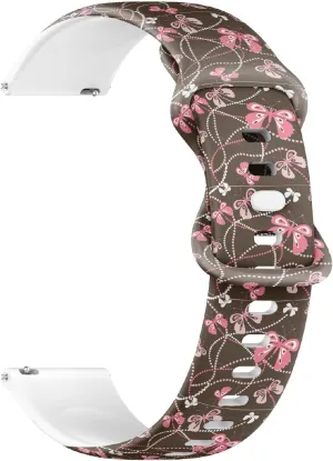 Bracelet for Women, Men 22mm gravitas orientation lesson Quick Release Soft Sillicone Sports Watch Band (Elegant Butterflies) Replacement Rubber Strap 