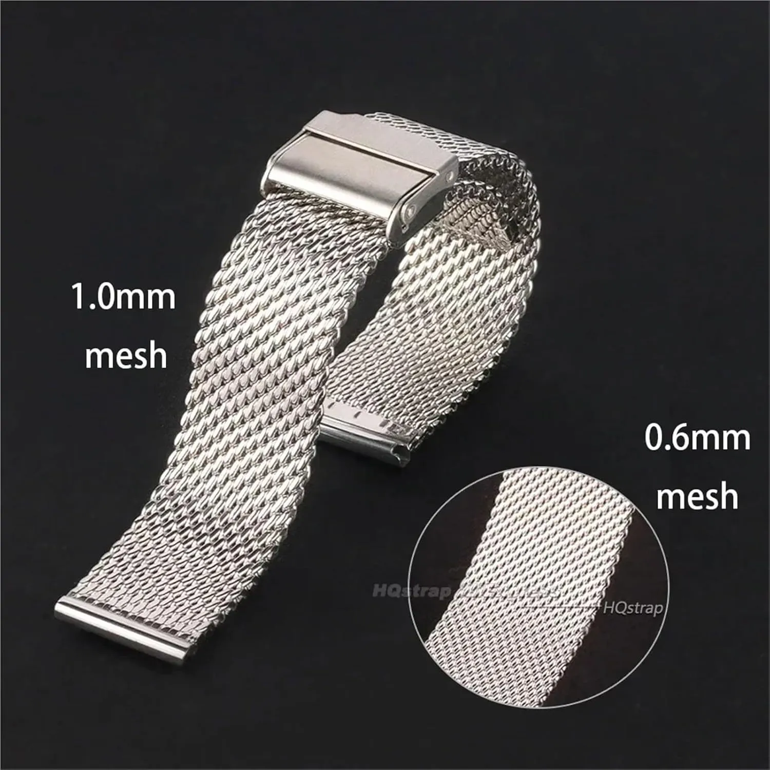 Bracelet Smart watch Stainless Steel 18mm 20mm 22mm deceive corrosion reason mobile 24mm Wristbands 1.0mm Milanese Mesh 