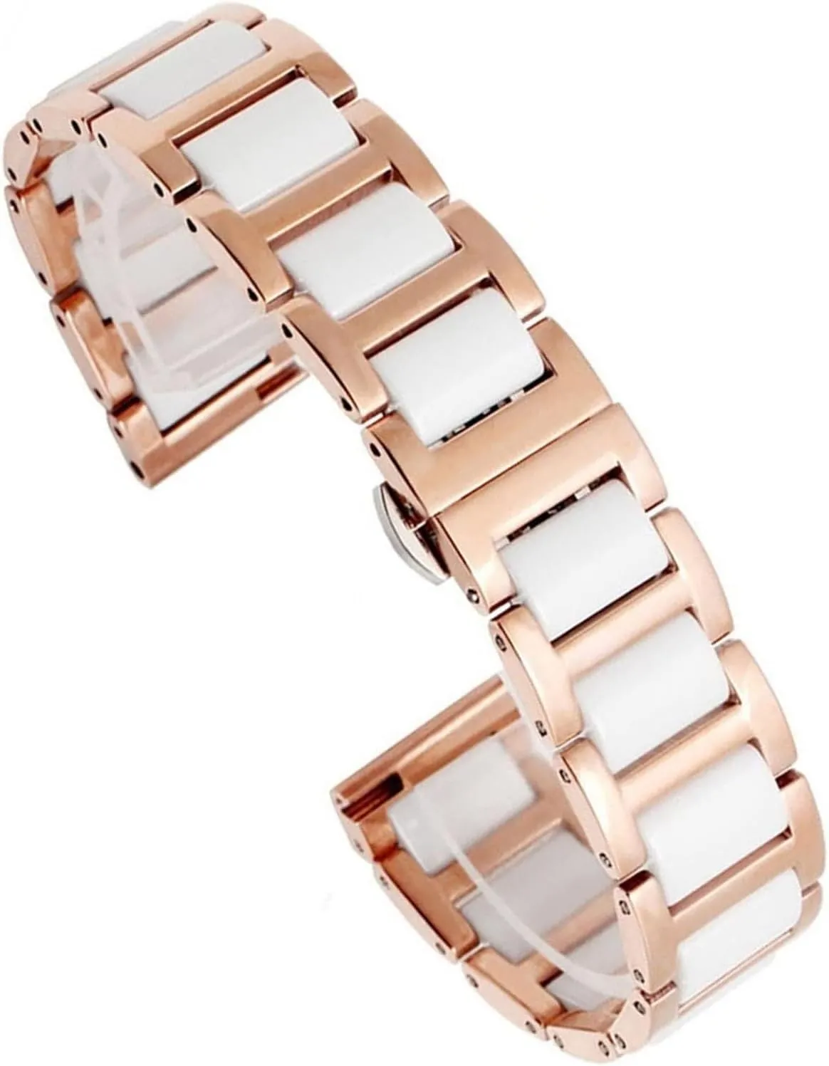 Bracelet trend Watch Strap Fashion Stainless Steel Combination Watchband Wristwatch Band For Women Man Ceramic 