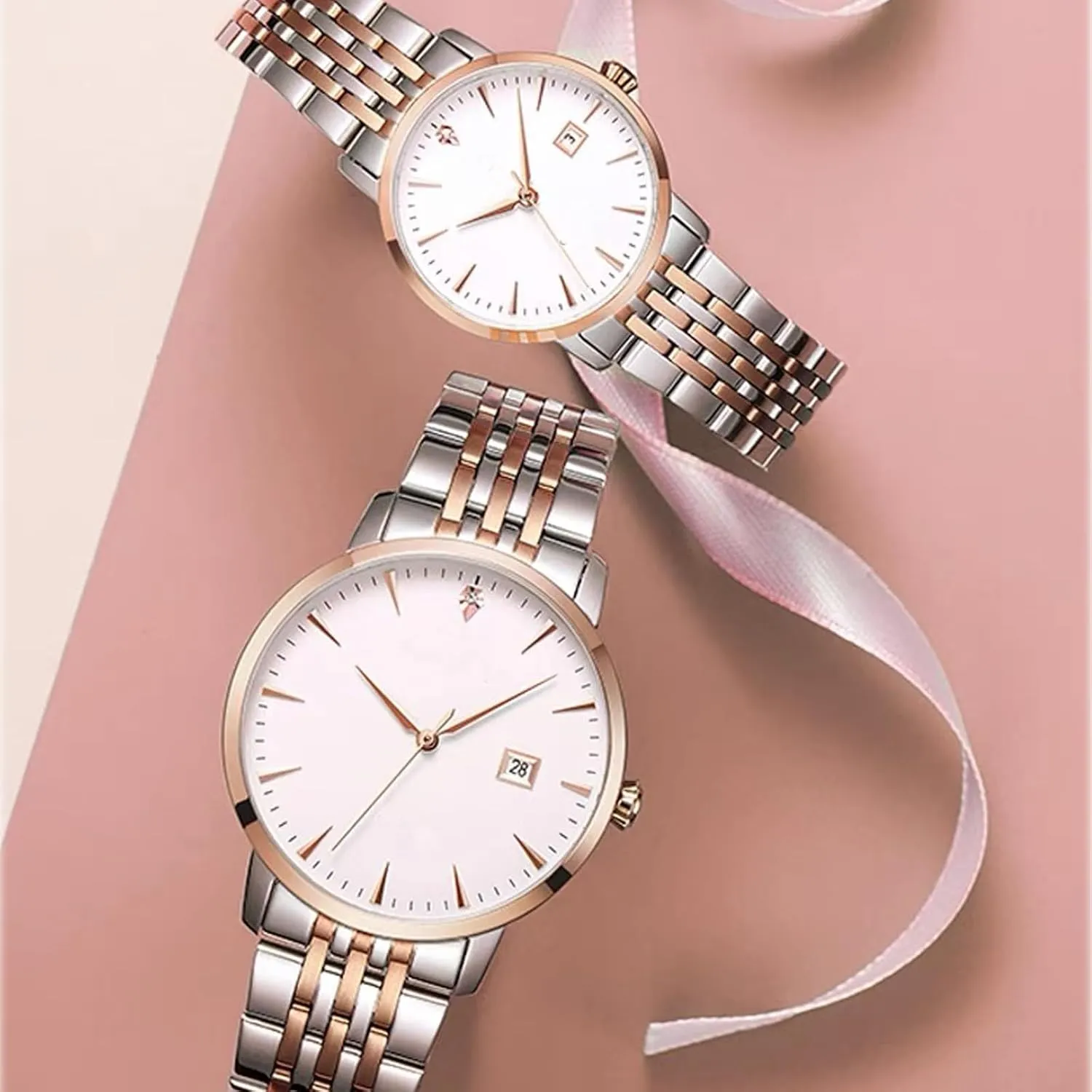 Bracelet Universal Smartwatch Replacement Strap Men Women Stainless Steel sole Watch Band Straight & Curved End 14mm 16mm 18mm 19mm 20mm 21mm 22mm 23mm 24mm Premium Polished Metal Watch Band 