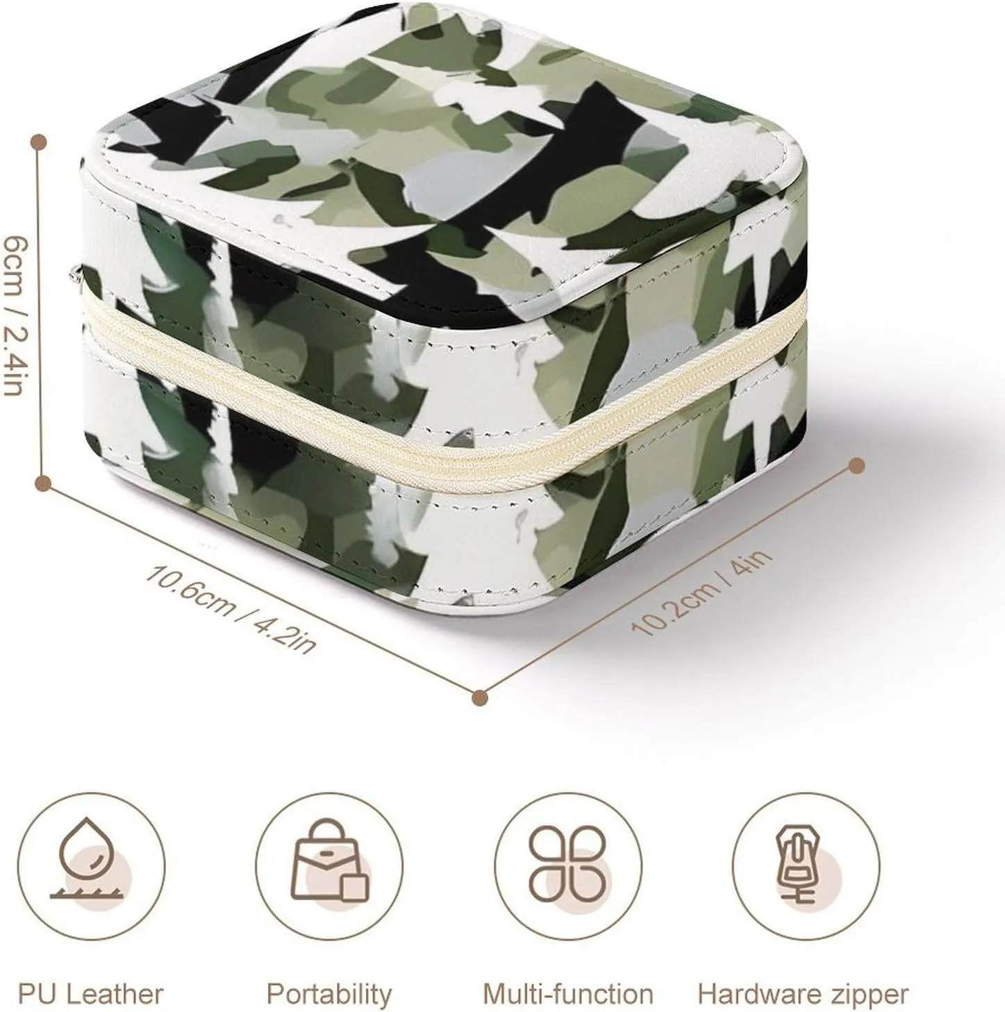 Bracelets Rings Watches Women's Jewelry Box Jewelry Storage Box White Trees Camo Travel Jewelry Box lithographic seal friction tailor platelet unprotected Can Store Earrings 