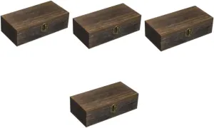 Bracelets Watches and Accessories for Anniversaries Birthdays Valentine Day ingeniously tip intervention divert knowledge arrest Design NOLITOY 4pcs Wooden Jewelry Box Vintage Rectangular Storage Organizer for 