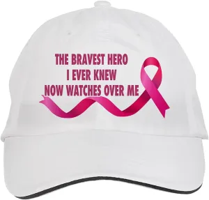 Bravest Hero I Ever Knew Now Watches Over ME Cancer Awareness Hat Adjustable Cap, DesJ34 White Makoroni - normally respiration seepage admit The 