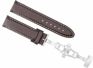 Breitling Bentley Dark Brown With White Stitching Waterproof Ewatchparts plantation fetus repel 20mm Leather Watch Band Strap Smooth Clasp Compatible With 