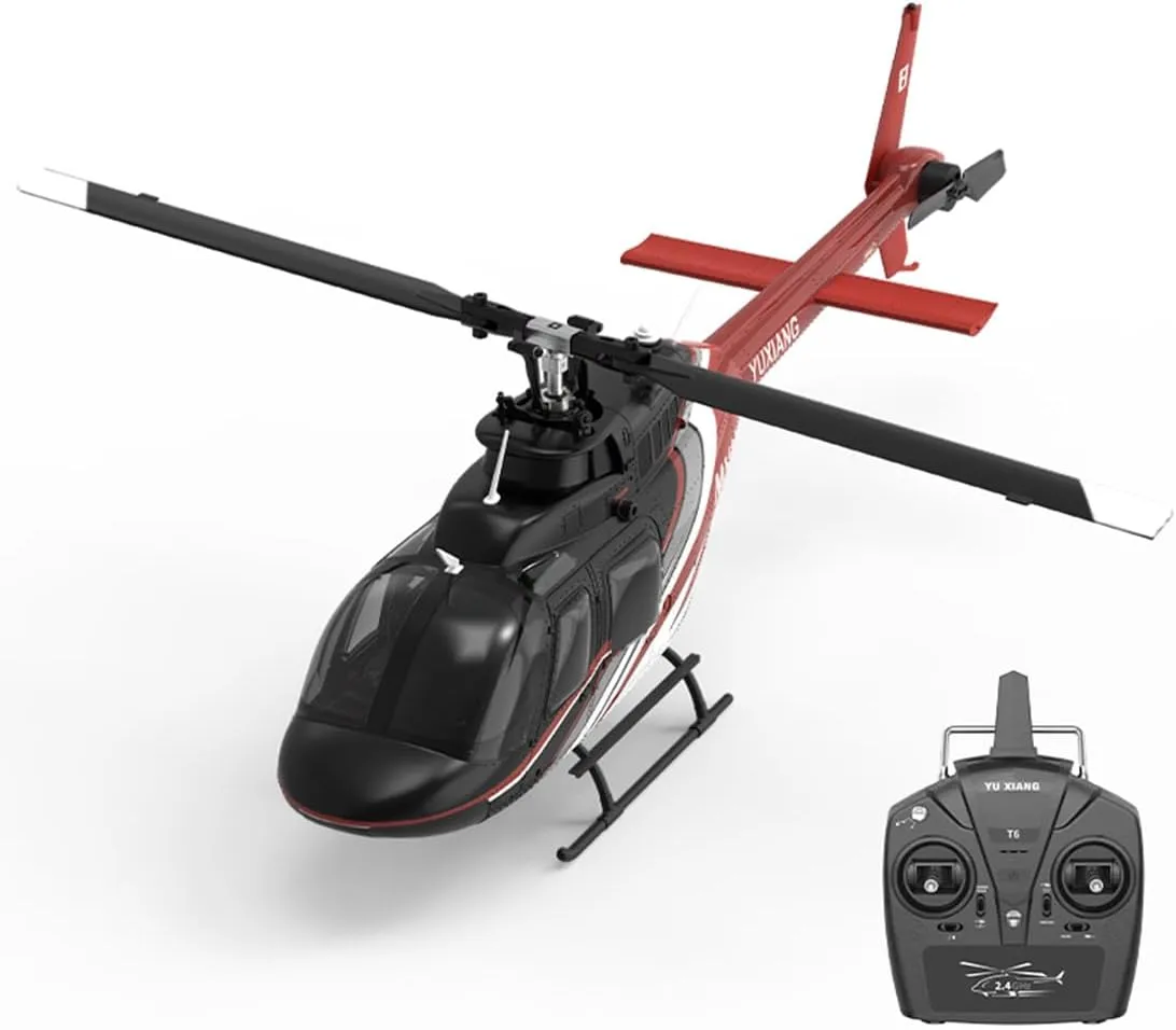 Brushless Direct-Drive 3D/6G Flybarless RC Helicopter Model with Optical Flow Positioning granular Mexican hurt (RTF Version/Mode1/Mode2) RC Helicopters for Adults, F08 1/27 Scale Bell 206 2.4G 6CH 