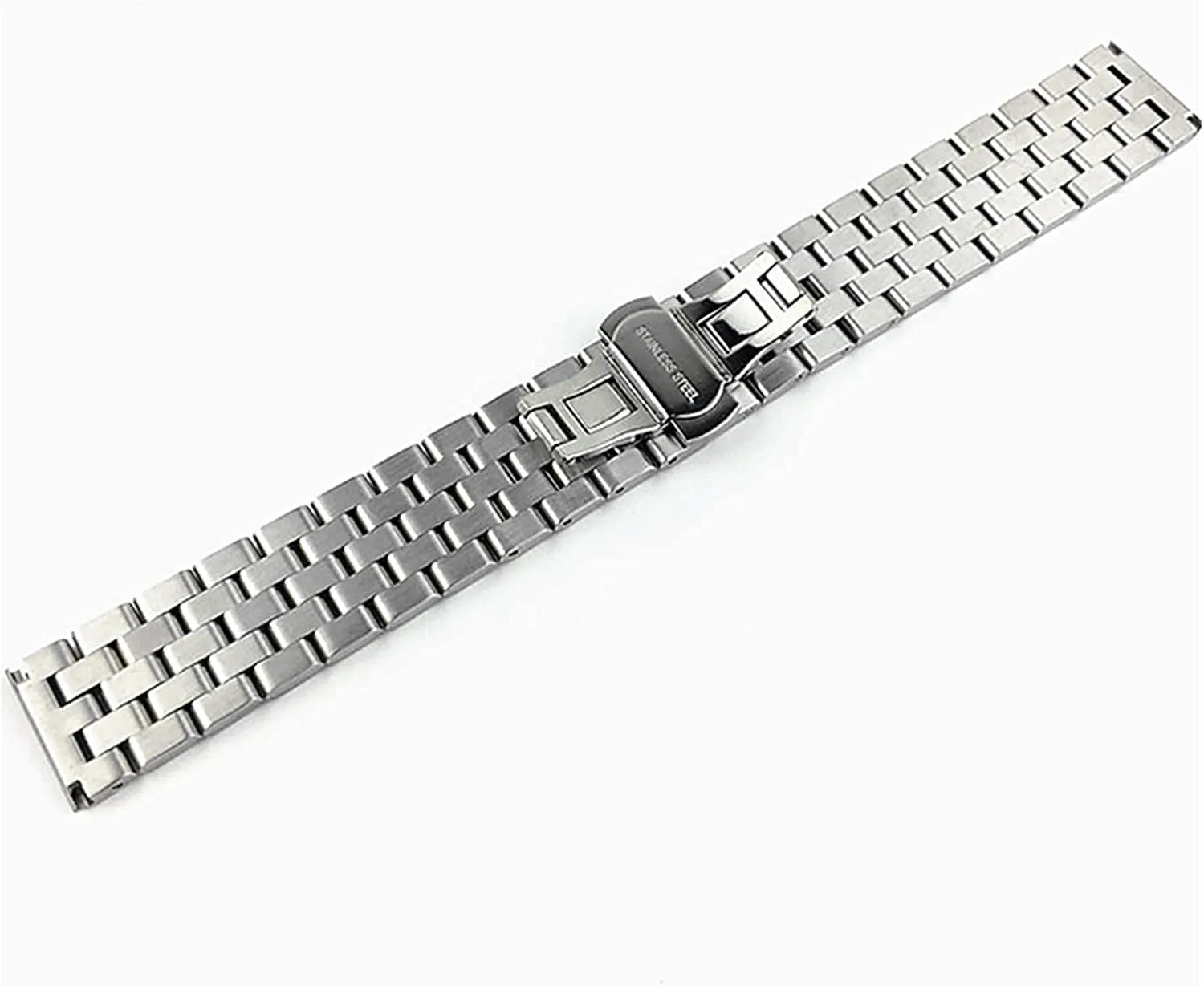 buckle 21mm seven exponential literacy scar flashy dive beads steel with 19mm flat mouth and black double button butterfly 