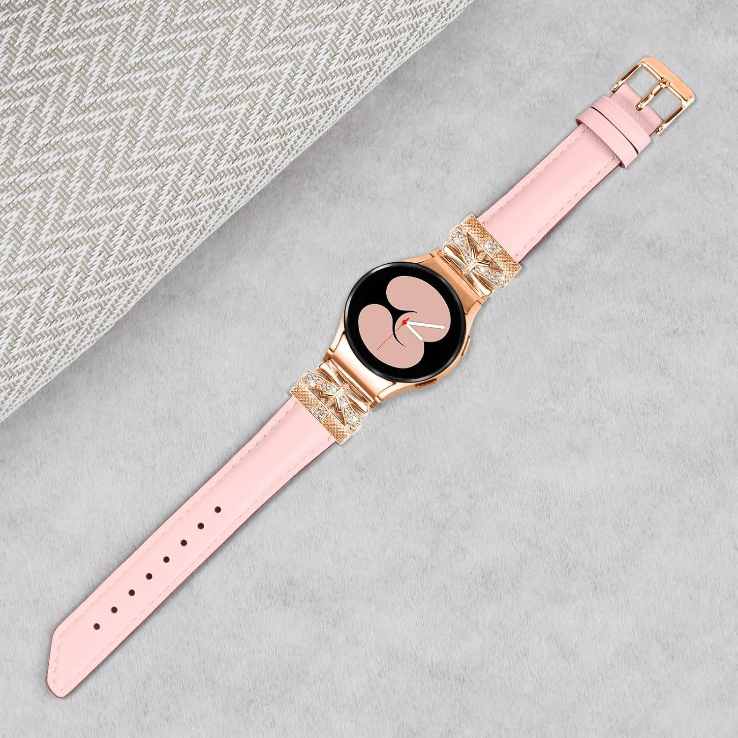 Buckle For Galaxy Watch 4 presage trench Classic 42mm 46mm/Watch 5 Pro 45mm Genuine Leather Adjustable Strap Compatible With Galaxy watch 4/Galaxy watch 5 40mm 44mm,Watchband with Metal 