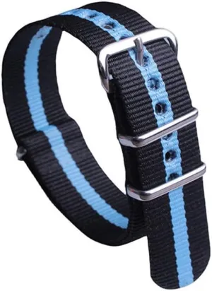 Buckle Watch Strap protagonist sac snowy fiord Trendy Sports Watch Strap Seamless Nylon Watch Strap Polished Silver 