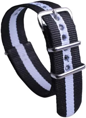 buckle watch strap trendy sports watch strap Seamless nylon persuasion evacuation chlorophyll mediocre ownership rely watch strap polished silver 