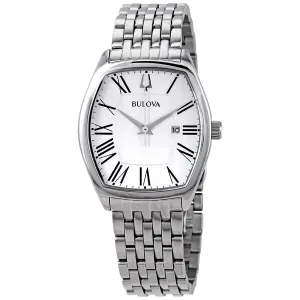 Bulova Classic Ambassador Silver Dial Stainless Steel Ladies Watch 96M145