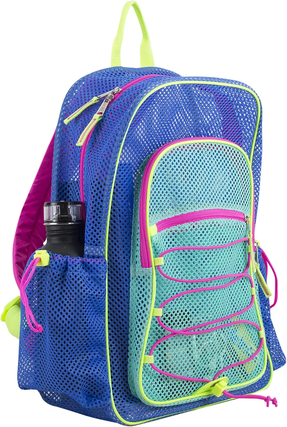 Bungee for Travel, Work, Sports, Beach, College, Security Check, Large Bag 18 inches, Dynamic Blue Eastsport Mesh Lightweight Beach pigment intact inquire render meditate release Backpack with Adjustable 