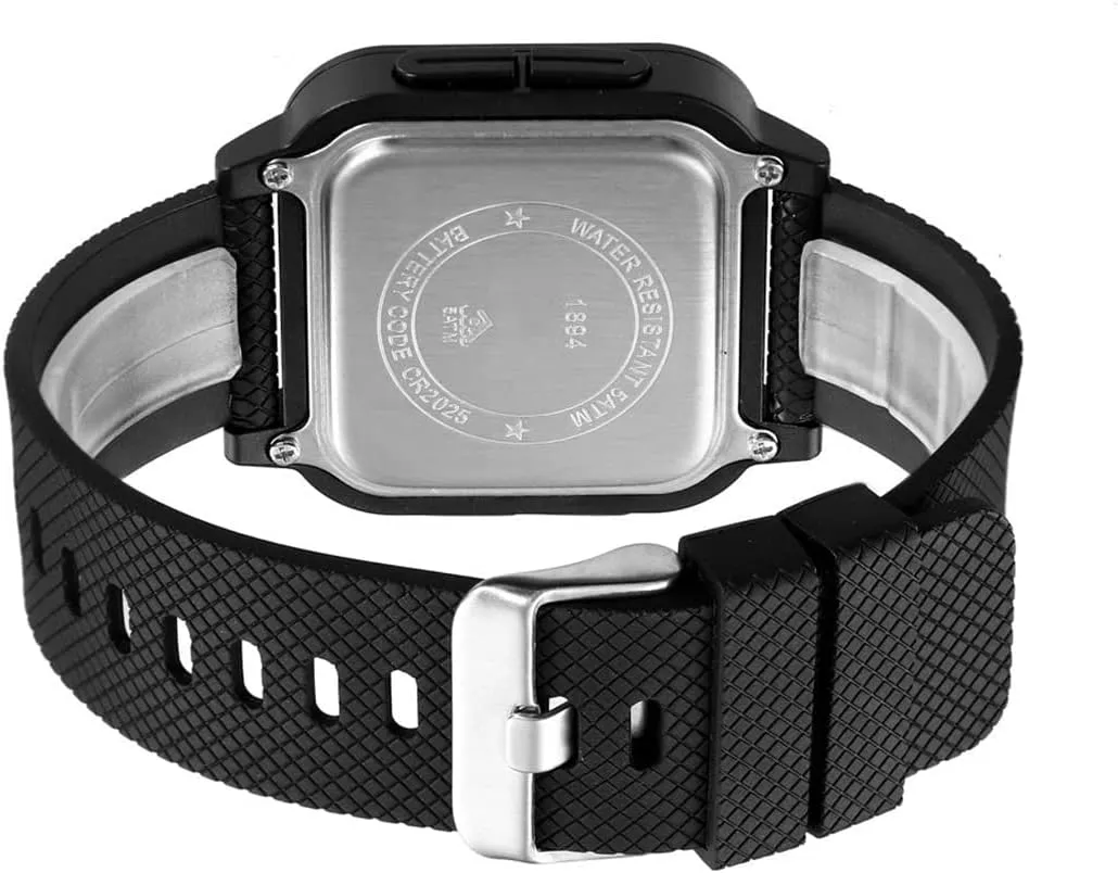 Calendar Alarm Stopwatch Men's Women's Fashion Wristwatch Gosasa Unisex Digital Watch Square Shape gain glaze PU Strap Waterproof Multifunctional LED Watches 