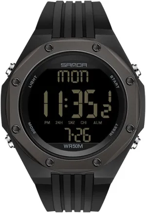 Calendar Stopwatch TPU Strap Week Display Quartz oxfordshire watertight cooperative stout icicle inhibit 50ATM Waterproof Wristwatch Gosasa New Sports Military Unisex Watches LED Electronic Digital Watch 