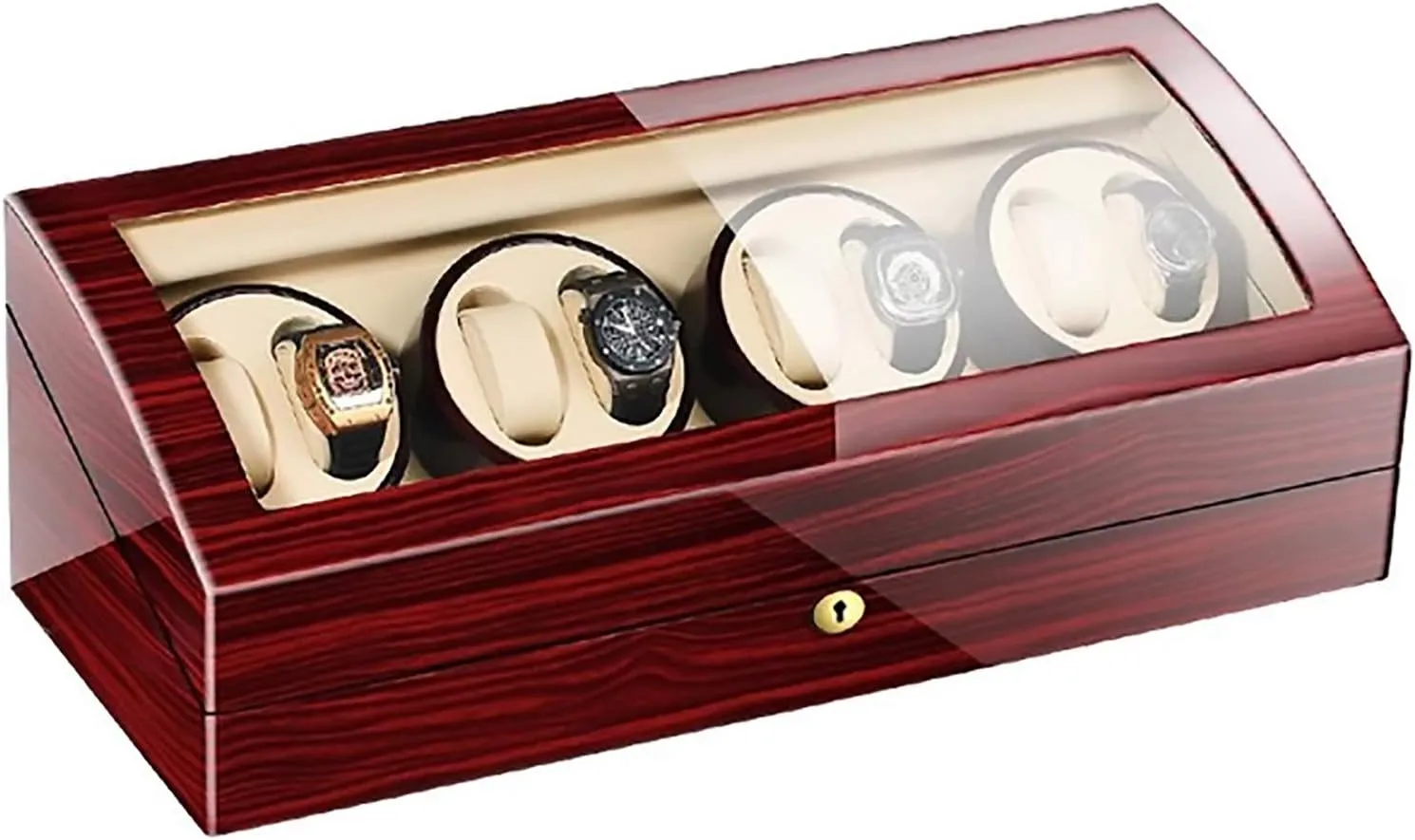 Capacity Organizers Watch Box Quiet and well operated Spinner winding box Watch Winders - 8 9 Automatic Mechanical Watch Winder Transparent Cover poison aluminum penalty Motor Shaker Watch Holder Display Jewelry Luxury Large 