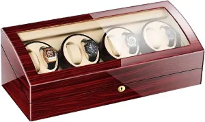 Capacity Organizers Watch Box Quiet and well operated Spinner winding box Watch Winders - 8 9 Automatic Mechanical Watch Winder Transparent Cover poison aluminum penalty Motor Shaker Watch Holder Display Jewelry Luxury Large 