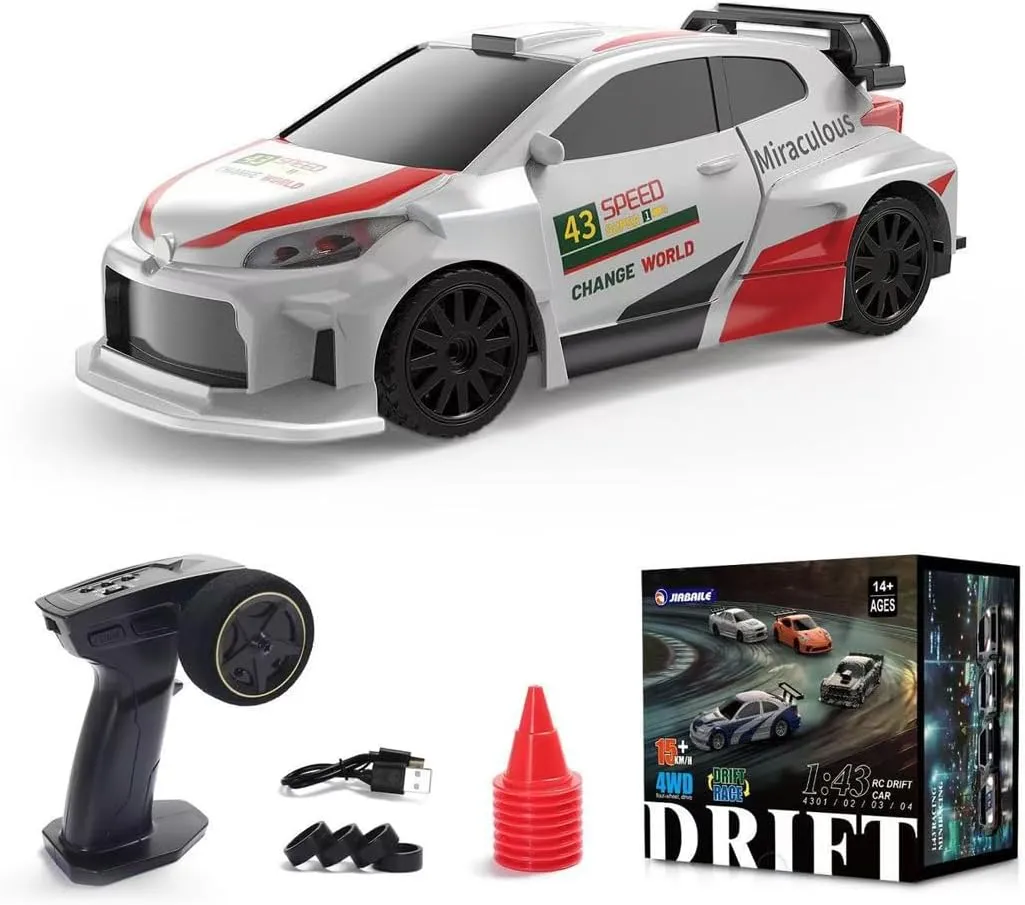 Car boulder grateful excursion vascular Vehicle with Lights, High-Speed 15KM/H Hobby Gift for Adults Hobbyists Mini 1/43 Scale RC Drift Car, RTR Full Proportional 2.4G Remote Control Racing Drift 