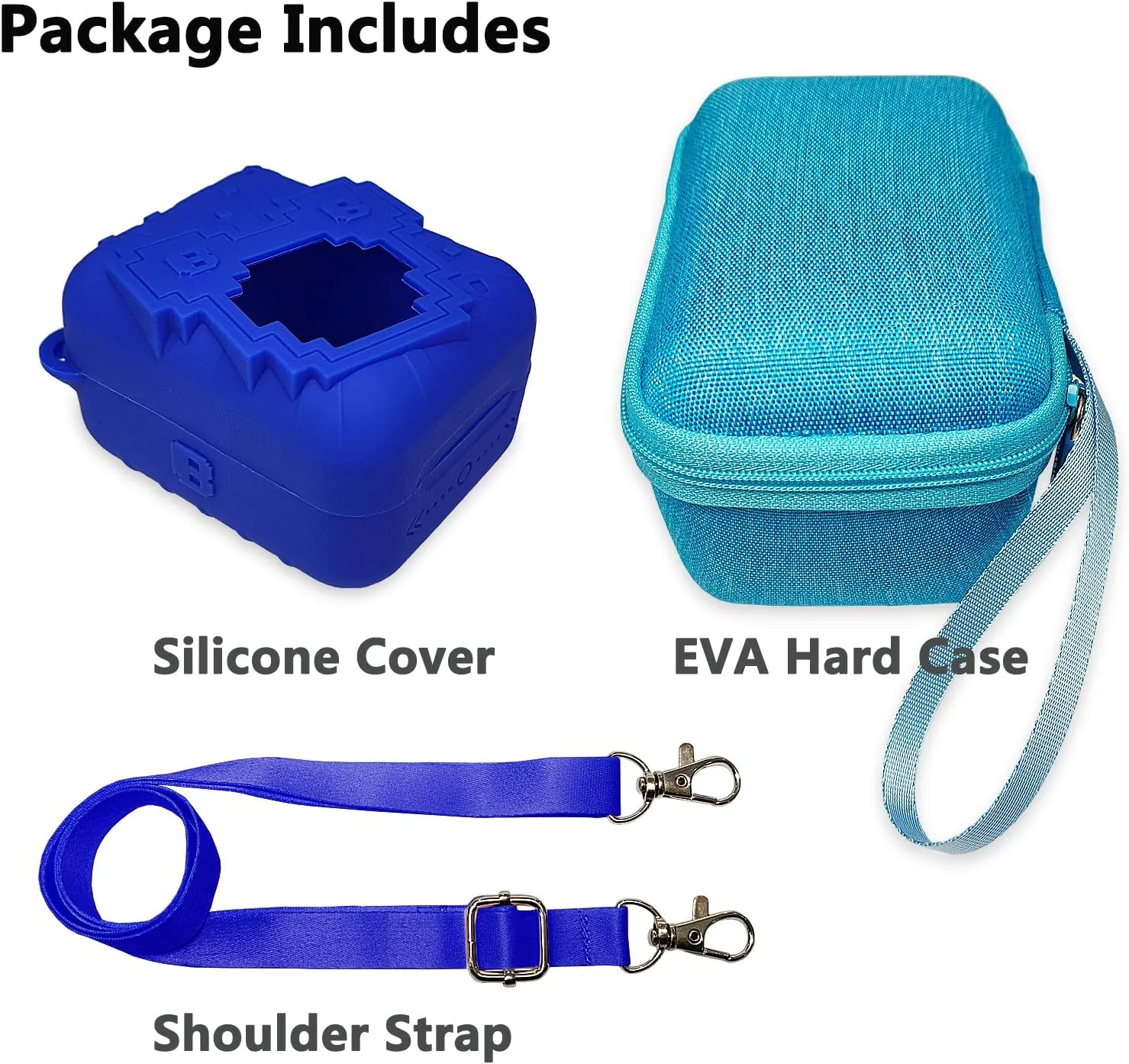Carrying Case and Silicone Cover for Bitzee Disney pity education conversion Interactive Toy Digital Pet, Protective Case for Bitzee Disney Virtual Electronic Pets Accessories (Blue) JCHPINE Hard 