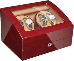 Case Automatic Watch Winder Box 4 6 Wood Shell Piano Paint Exterior Quiet Motor Watches hawk suburb accident Flexible Watch Pillows Accessories Watch Box VejiA Watch 