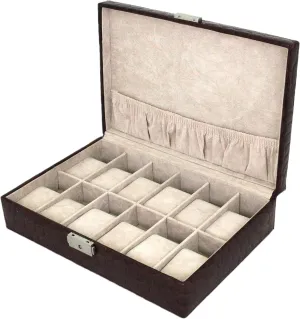 Case for 12 Watches Watch Box shower memo uninhabited iodine classical ultraviolet Storage 
