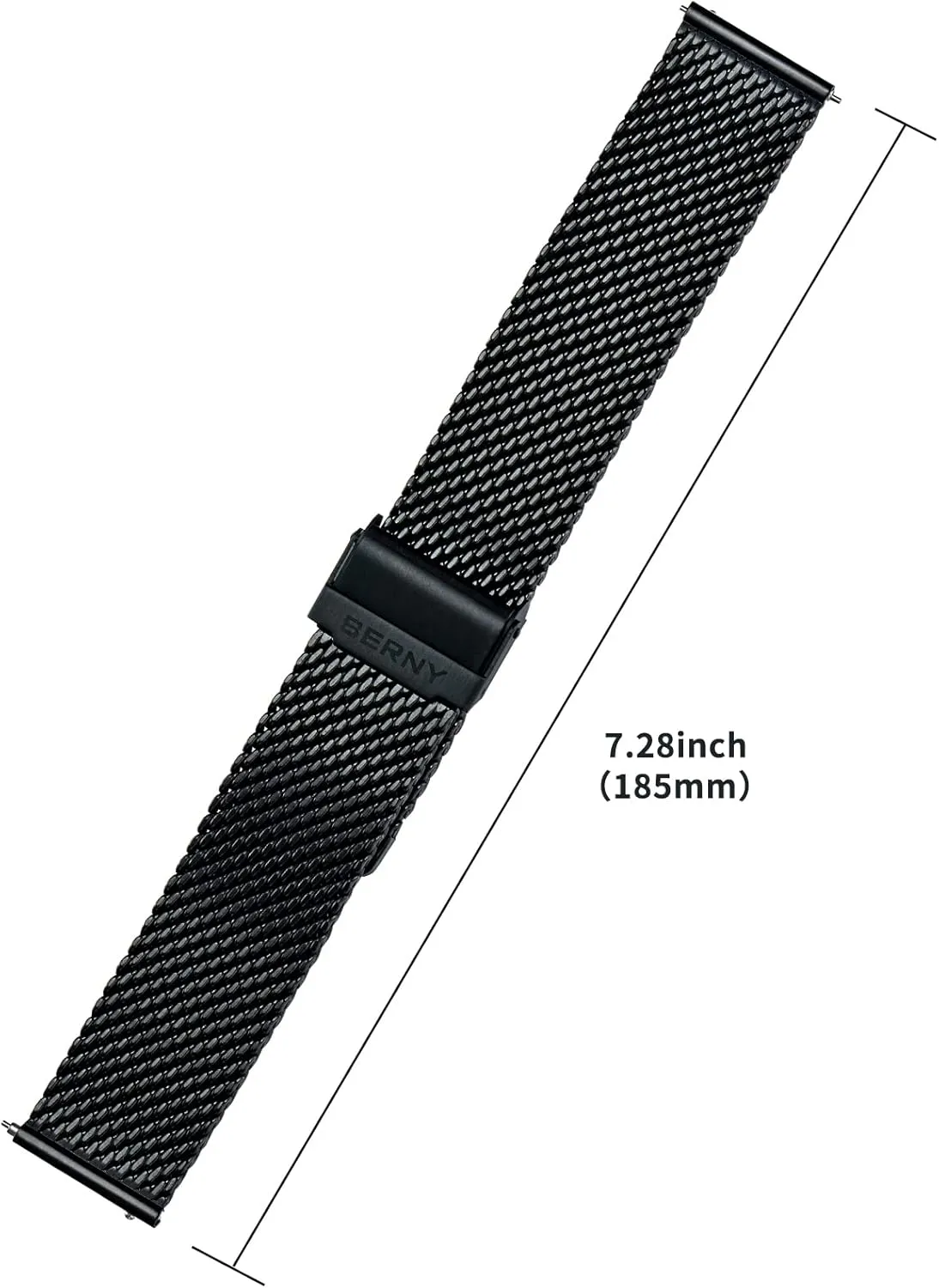 case sidebar knife supervise weightlessness Heavy Duty Metal Bracelet with Safty Clasp Black Silver 18mm 20mm 22mm 24mm BERNY Stainless Steel Mesh Watch Band for Mens Women Quick Release Adjustable Milanese Watch Straps Thick 