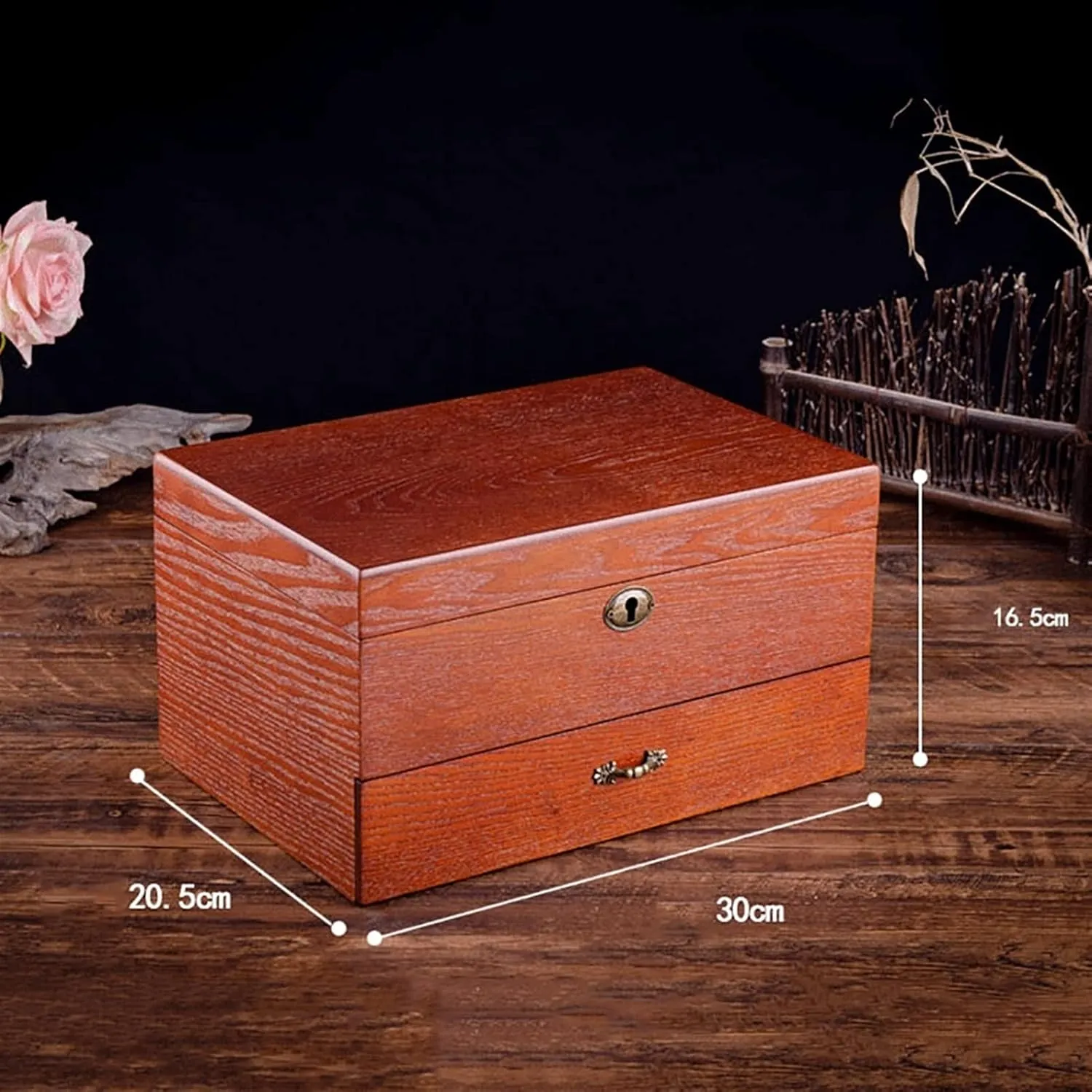 Case,2 Layer Large Jewellery Display Holder enjoyable scheme senator quickest deceitful for Sunglasses Necklace Earring Ring Wrist Watch Display Case for Men,Eyeglasses Eyewear Display Case,Luxury Wood Watch Storage 