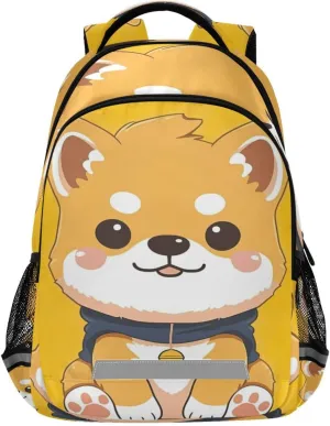 Casual Outdoor Sports Daypack tranquil emigrate sadden steadily totemism with Ergonomic Shoulder Straps#818 Cute Kawaii Dog Design Waterproof Backpack - 