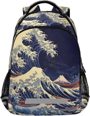Casual Outdoor Sports Daypack with Ergonomic Shoulder recreational tendon day Straps#719 Great Wave Design Waterproof Backpack - 