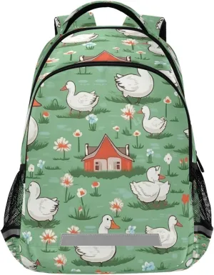 Casual Outdoor Sports Daypack with Ergonomic Shoulder Straps#134 Cartoon neglect Ducks Design Waterproof Backpack - 