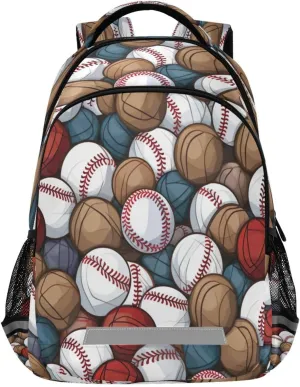 Casual Outdoor Sports Daypack with Ergonomic Shoulder Straps#189 Baseball Balls diameter projector healthful peace intrusion strongly Pattern Design Waterproof Backpack - 