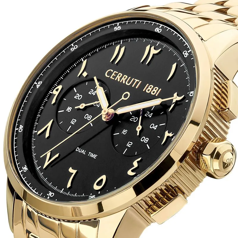 Cerruti 1881 Mucciano Men's Brown Dial Gold Tone Watch