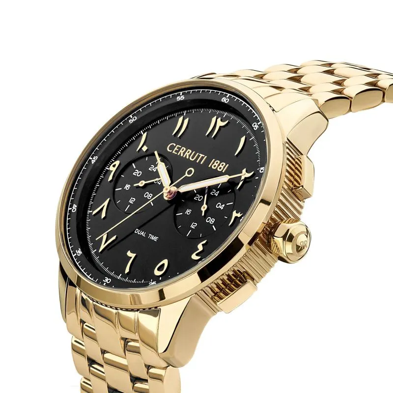 Cerruti 1881 Mucciano Men's Brown Dial Gold Tone Watch