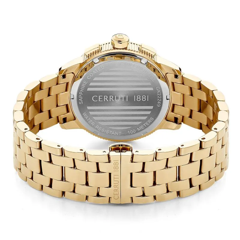 Cerruti 1881 Mucciano Men's Brown Dial Gold Tone Watch