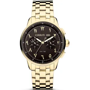 Cerruti 1881 Mucciano Men's Brown Dial Gold Tone Watch