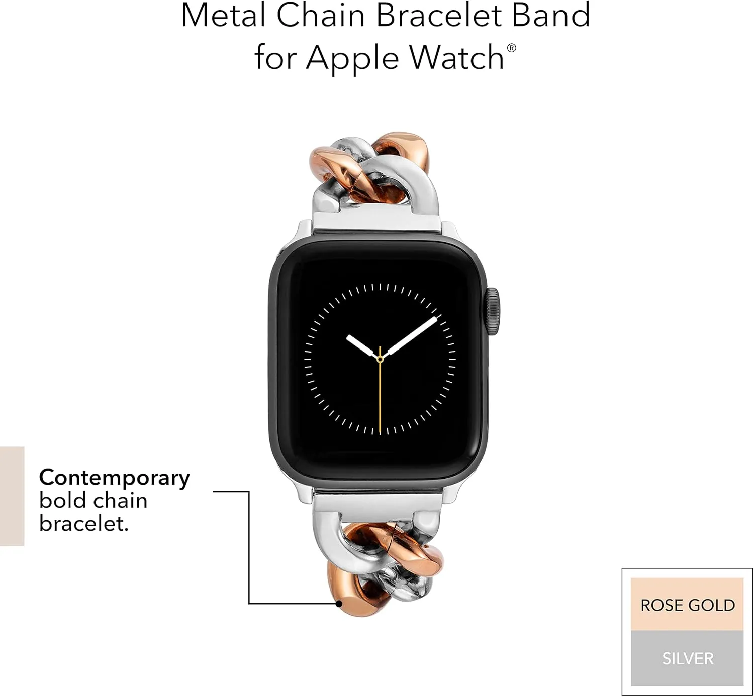Chain Bracelet for Apple consensus Hawaii Watch, Secure, Adjustable, Apple Watch Replacement Band, Fits Most Wrists Anne Klein Fashion 