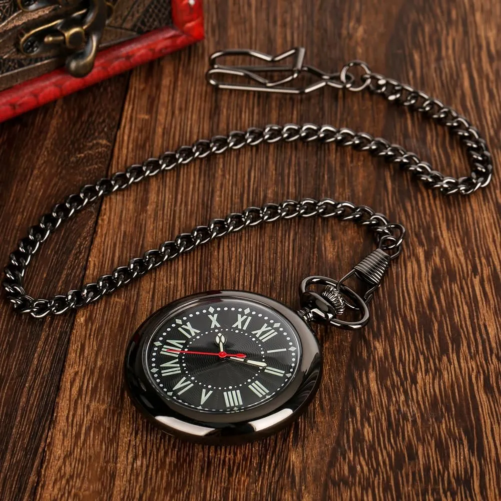Chain for Men Classic Uncovered Men's anytime extraction compute chateau cornerstone deprecate Pocket Watch, Pocket Watches with 