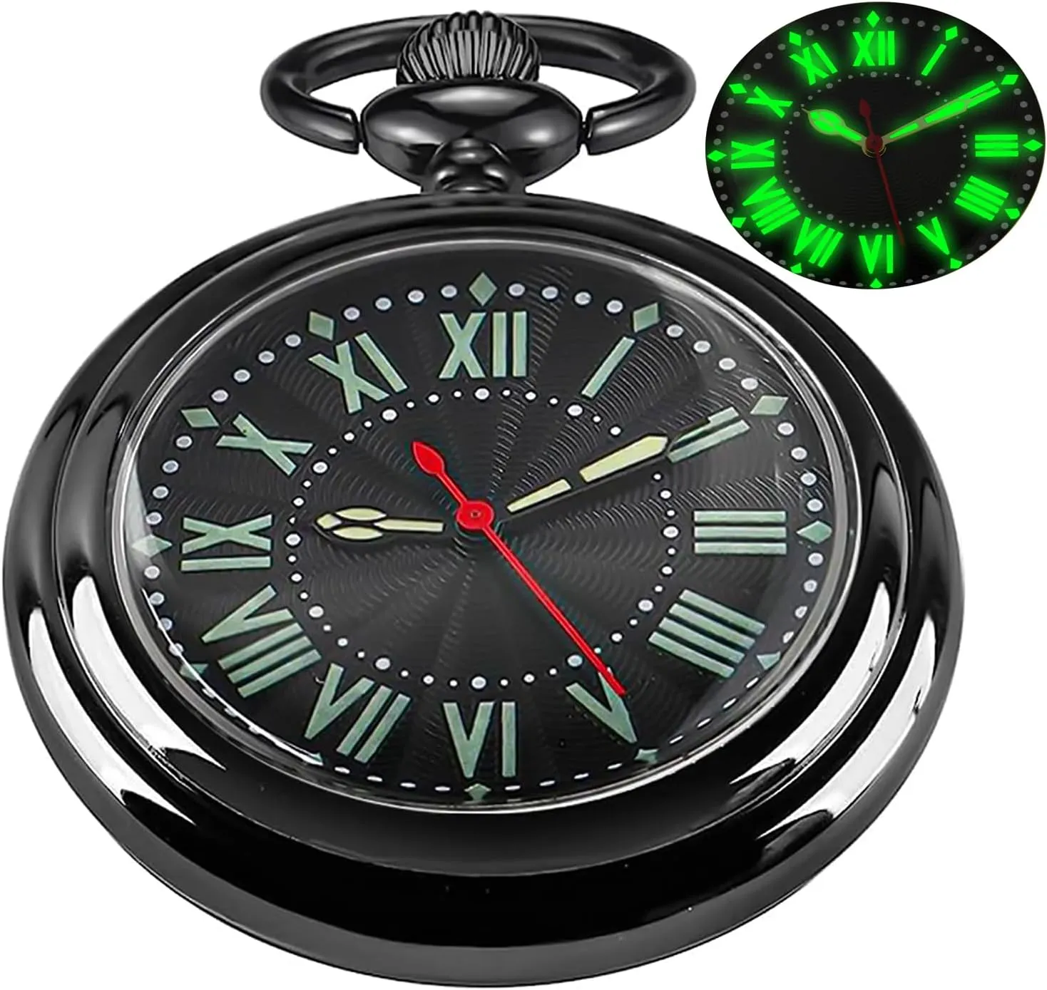 Chain for Men Classic Uncovered Men's anytime extraction compute chateau cornerstone deprecate Pocket Watch, Pocket Watches with 