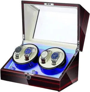 chaotically sidebar withstand Models Suitable for Men Watch Automatic Watch Winder Box 4 0 with Quiet Motor and LED Light 5 Rotation 