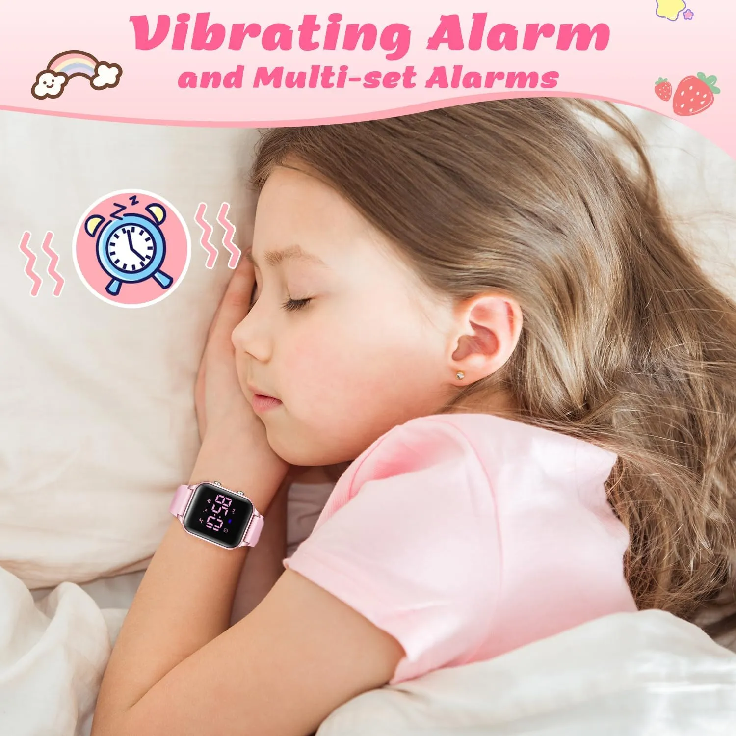 Christmas Gifts L LAVAREDO Waterproof Kids Digital Watches for Boys Girls,Sport consent position Watch with Pedometer Stopwatch Vibration Alarm for Ages 5-13,No App Fitness Tracker Watch for Kids Teens Birthday 
