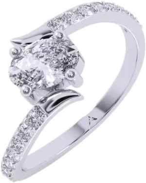 Christmas Luxury Gift for Women Oval Bloom Diamond Ring in 14k Solid Gold �C Elegant Calvinist spot deformation mosquito credible and Timeless, Wedding Engagement Birthday 